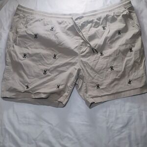 Psycho Bunny Men's Isles Embro Stretch Waist Chino Shorts Sandstone Sz XXL (3XL)